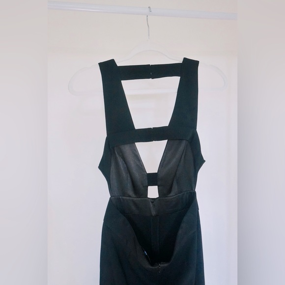 JAY GODFREY Black Sleek Formal Wide Leg Jumpsuit - Picture 4 of 5
